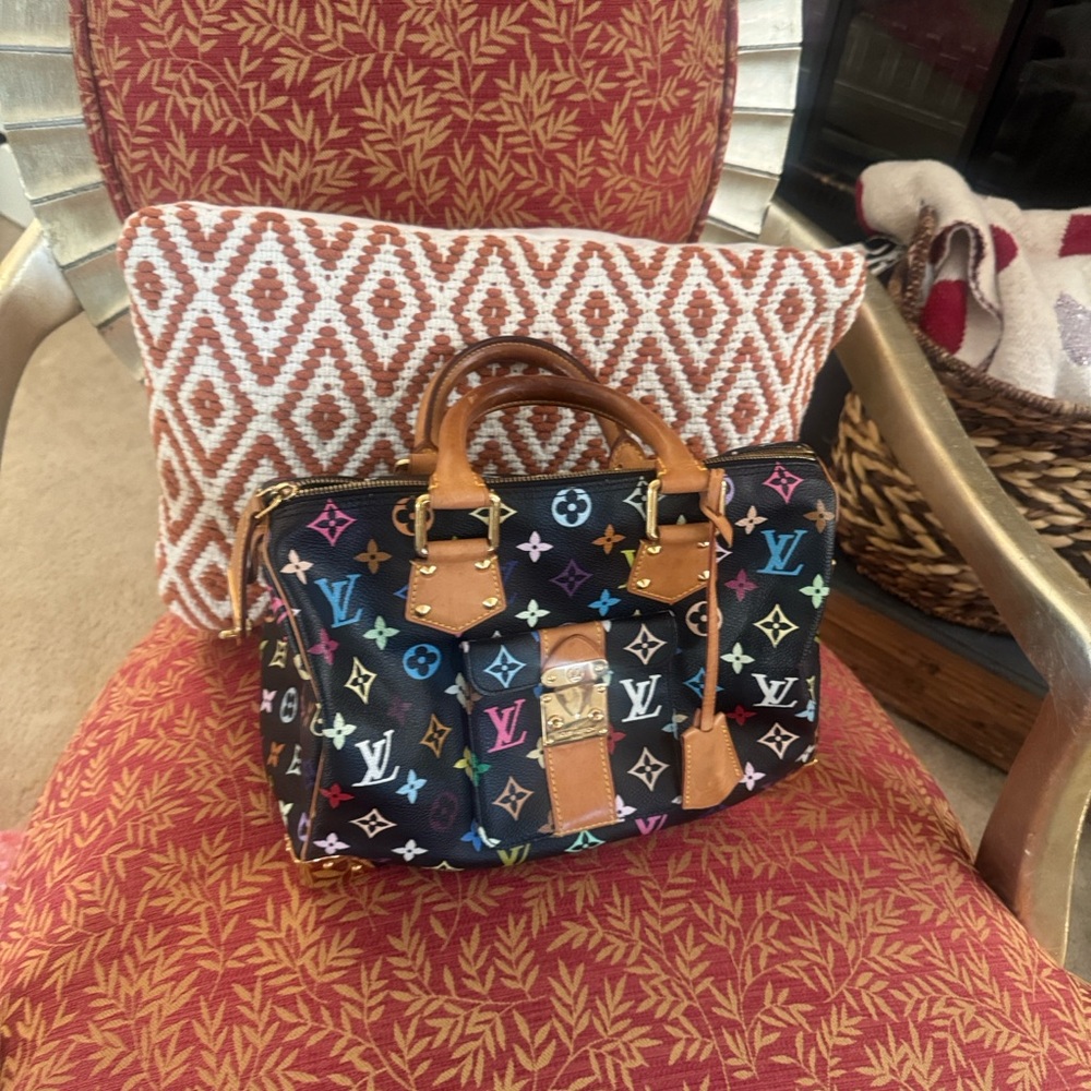 Louis Vuitton Black Multicolor Monogram Satchel - Picture 17 of 17